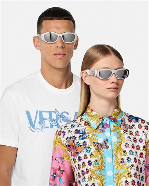 versace chromed sunglasses men